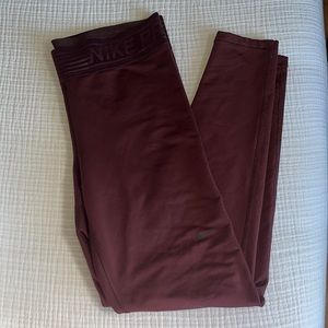 Nike Pro Maroon Leggings